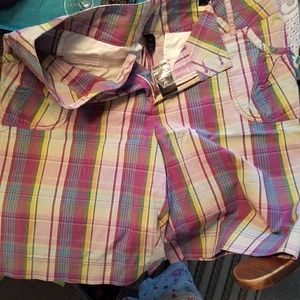 Lane Bryant plaid shorts